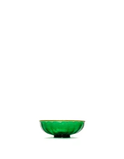 Luxury Nut Bowl Set of 2Verde/Rosa in Glass