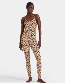 Magica CatsuitPalazzo Yellow in Jersey Stretch