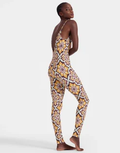 Magica CatsuitPalazzo Yellow in Jersey Stretch