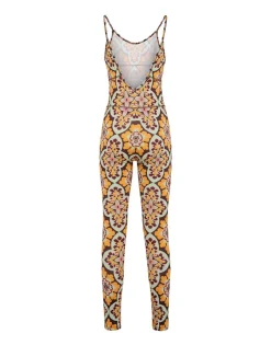 Magica CatsuitPalazzo Yellow in Jersey Stretch