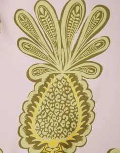 Magnifico DressBig Pineapple Pink in Twill Silk