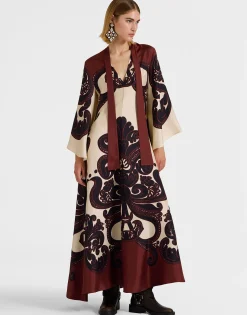 Magnifico DressCorsini Plac&eacute;e Cream in Silk Twill