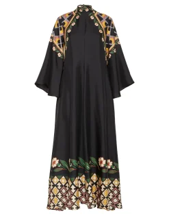 Magnifico DressDazed Plac&eacute;e Black in Silk Twill