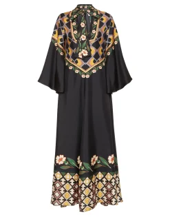 Magnifico DressDazed Plac&eacute;e Black in Silk Twill