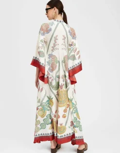 Magnifico DressGrenadilla Plac&eacute;e Off White in Silk Twill