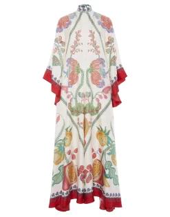 Magnifico DressGrenadilla Plac&eacute;e Off White in Silk Twill