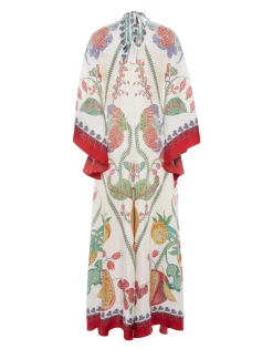 Magnifico DressGrenadilla Plac&eacute;e Off White in Silk Twill