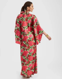 Magnifico DressPink Dahlias in Twill Silk