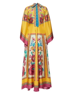 Magnifico DressZodiac Plac&eacute;e Marigold in Silk Twill