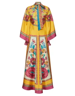 Magnifico DressZodiac Plac&eacute;e Marigold in Silk Twill