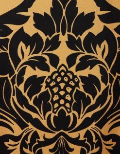 Make An Exit TopCherubs Gold in Silk Twill With Feathers