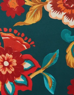 Make An Exit TopHottie Emerald in Silk Twill With Feathers