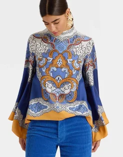 Make An Exit TopPortal Plac&eacute;e Light Blue in Silk Twill