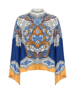 Make An Exit TopPortal Plac&eacute;e Light Blue in Silk Twill