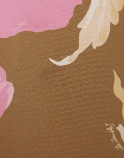 Make An Exit TopSylph Khaki in Silk Twill With Feathers