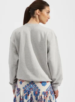 “MATRIARCHY NOW!” Stand-up SweatshirtT.Unita Grigio in Cotton Felpa