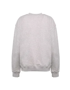 “MATRIARCHY NOW!” Stand-up SweatshirtT.Unita Grigio in Cotton Felpa