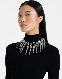 Mayfair NecklaceSolid Black in Embroidered Beads