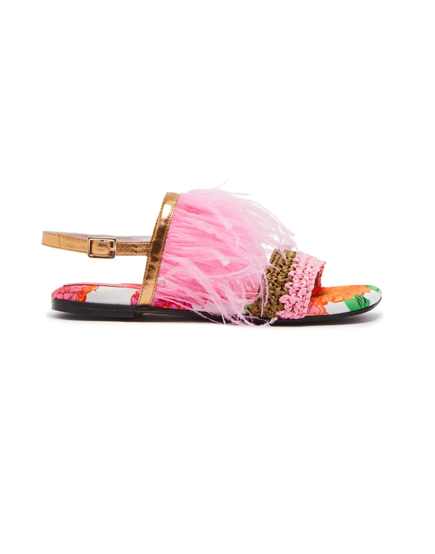 Medal SandalGin White in Twill