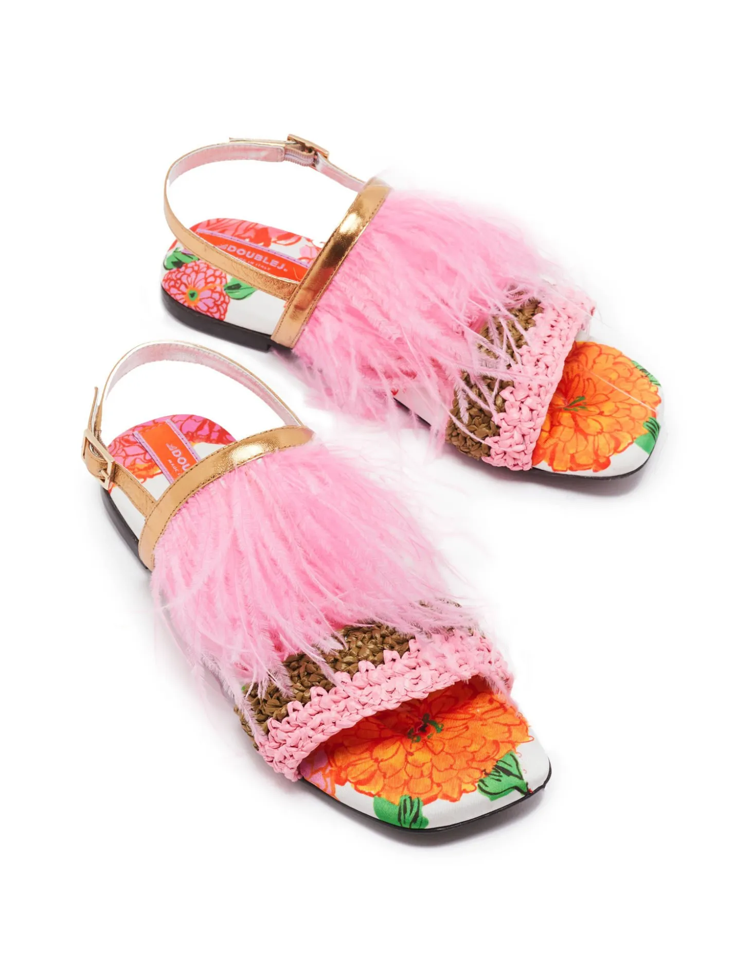 Medal SandalGin White in Twill