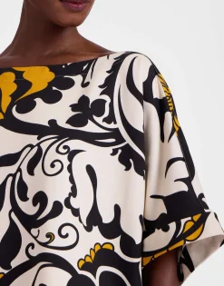 Meditation TeeMarea Black & White in Stretch Fleece