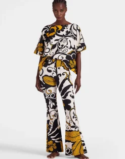 Meditation TeeMarea Black & White in Stretch Fleece