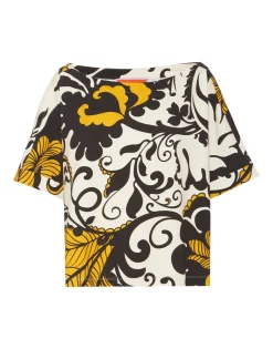 Meditation TeeMarea Black & White in Stretch Fleece