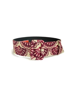 Medium BeltFans Purple in Light Faille
