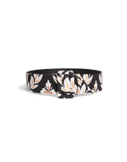 Medium BeltGhirlanda Black in Light Faille