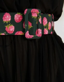 Medium BeltLampone Mini Emerald in Light Faille