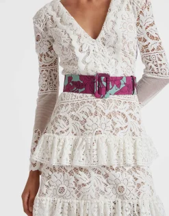 Medium BeltLilium Purple in Light Faille