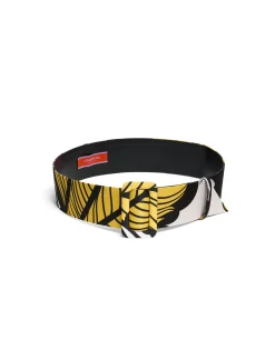 Medium BeltMarea Black & White in Light Faille