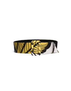 Medium BeltMarea Black & White in Light Faille