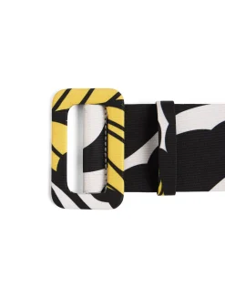 Medium BeltMarea Black & White in Light Faille