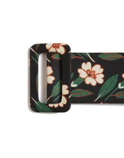 Medium BeltMayfair Black in Light Faille