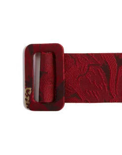 Medium BeltRuby Red in Jacquard