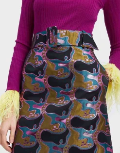 Medium BeltSpritz Blue Petrol in Jacquard