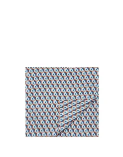 Medium Tablecloth (180x280)Cubi Blu in Linen