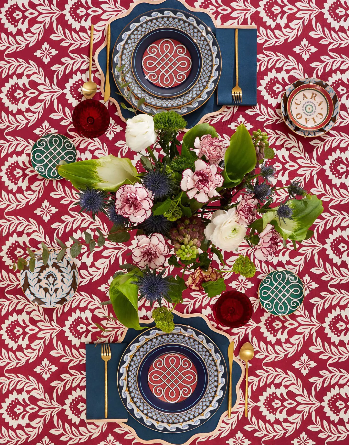 Medium TableclothGarland Bordeaux in Linen