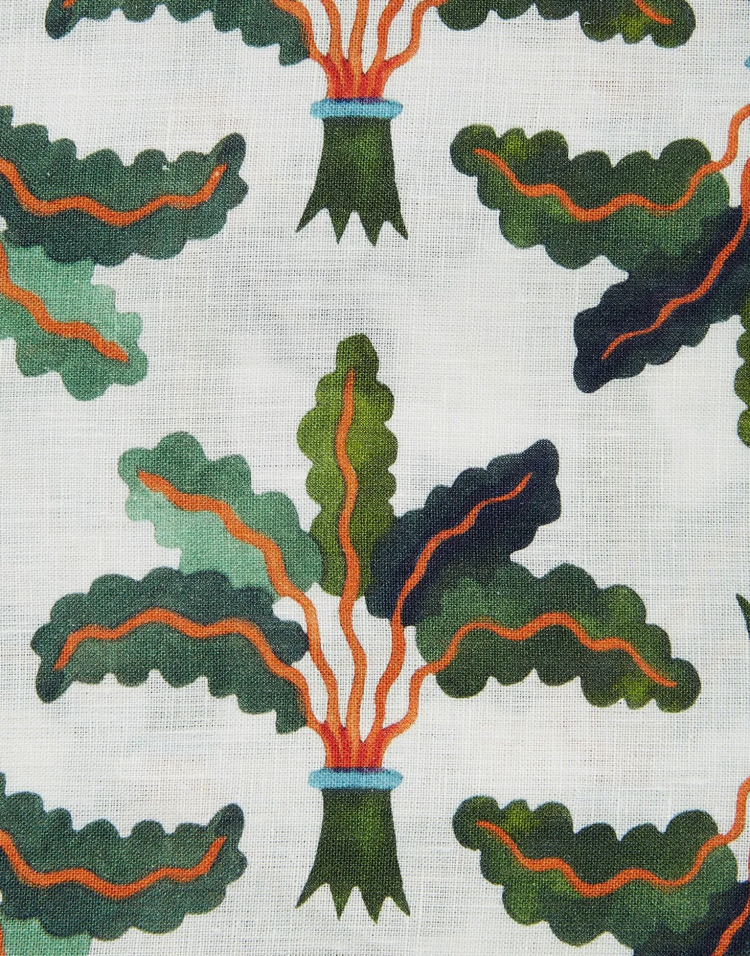 Medium TableclothLinen Palms in Linen