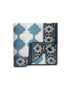 Medium TableclothPlaza Sky Blue in Linen