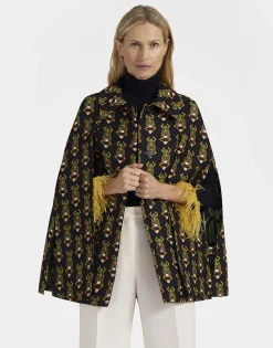 Milano Mini CapeScarab Black in Cady Wool