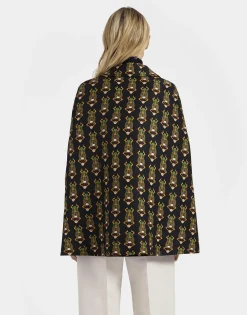 Milano Mini CapeScarab Black in Cady Wool