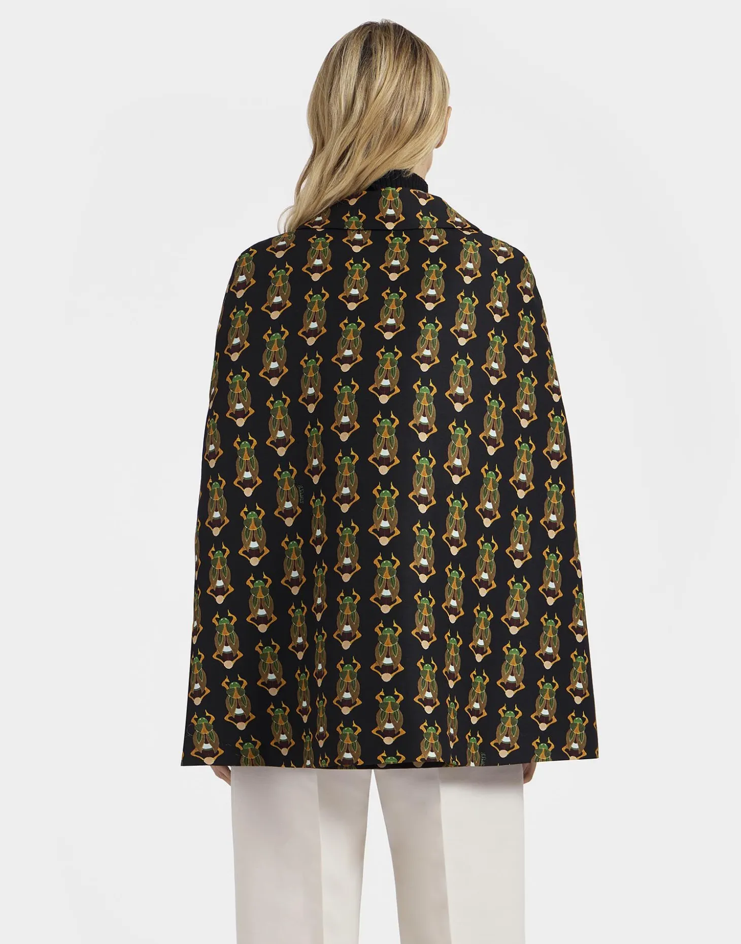 Milano Mini CapeScarab Black in Cady Wool