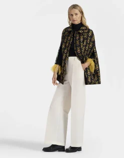 Milano Mini CapeScarab Black in Cady Wool