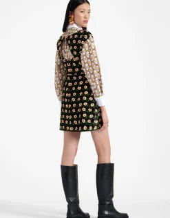 Mini Arabesque DressMayfair Black in Cotton Velvet