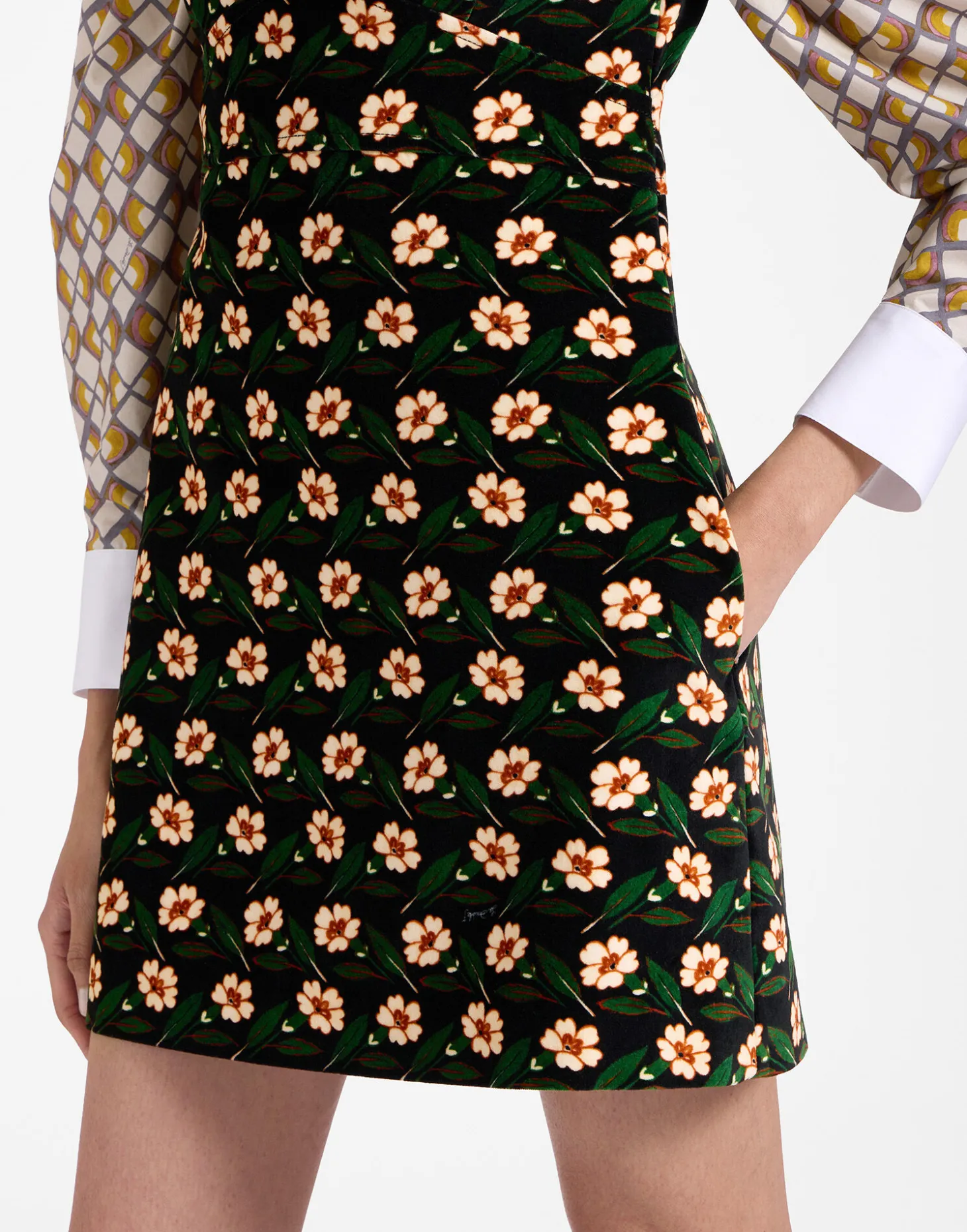 Mini Arabesque DressMayfair Black in Cotton Velvet