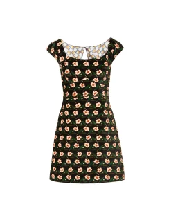 Mini Arabesque DressMayfair Black in Cotton Velvet