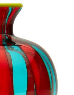Mini Ciccio VaseRed/Turquoise in Glass