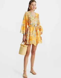 Mini Magnifico DressAnemone Orange in Silk Twill